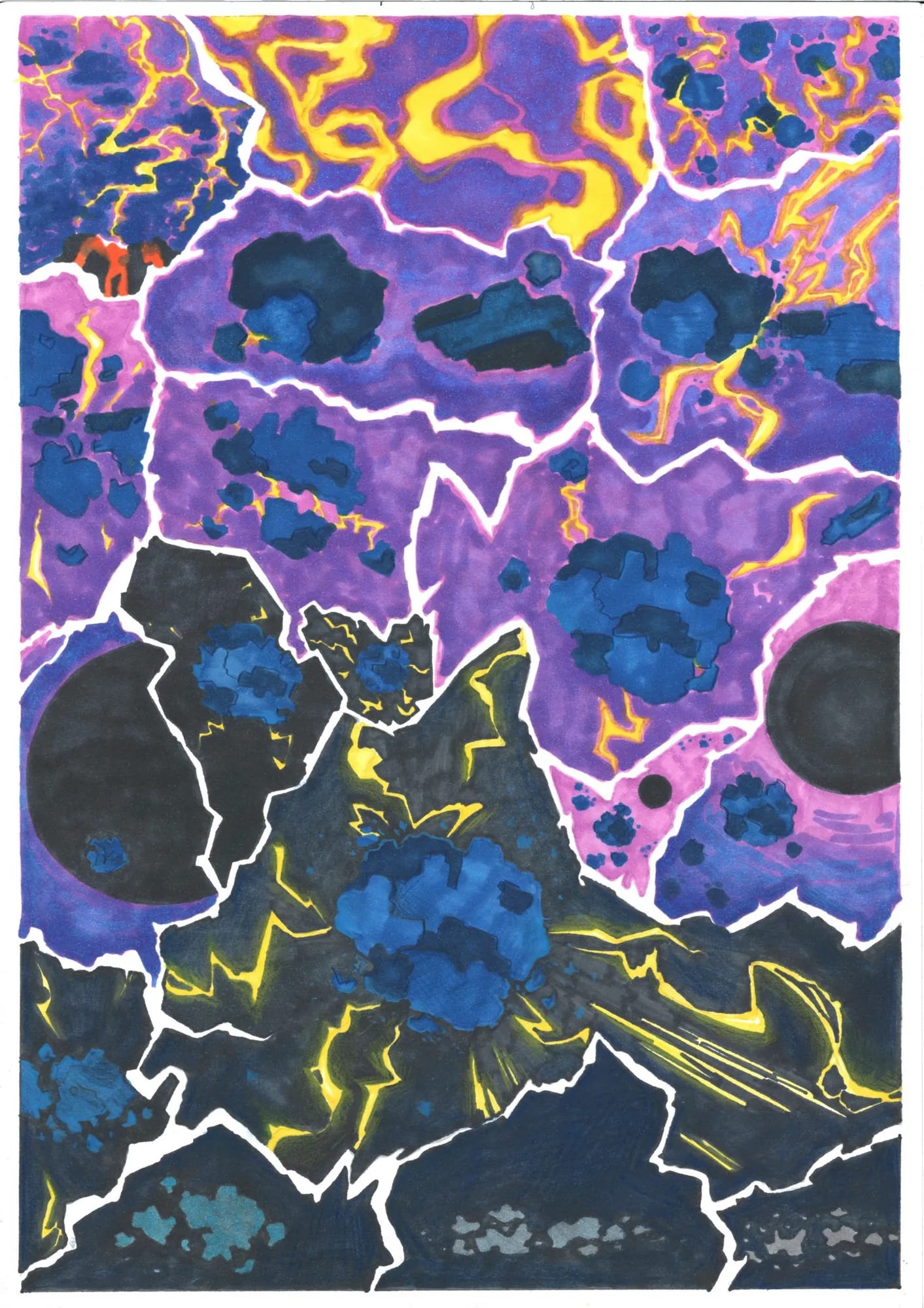 Formation des débris volcaniques