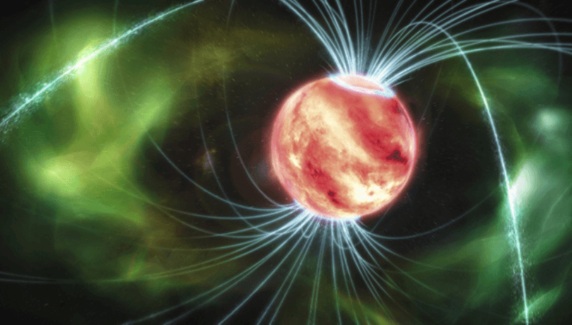 Discovery of the first radiation belt beyond the Solar System