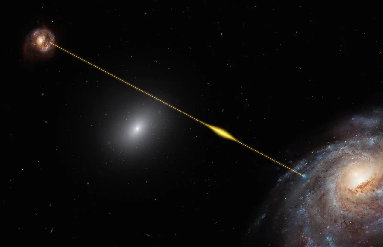 A peculiar bright burst of radio waves in the Milky Way