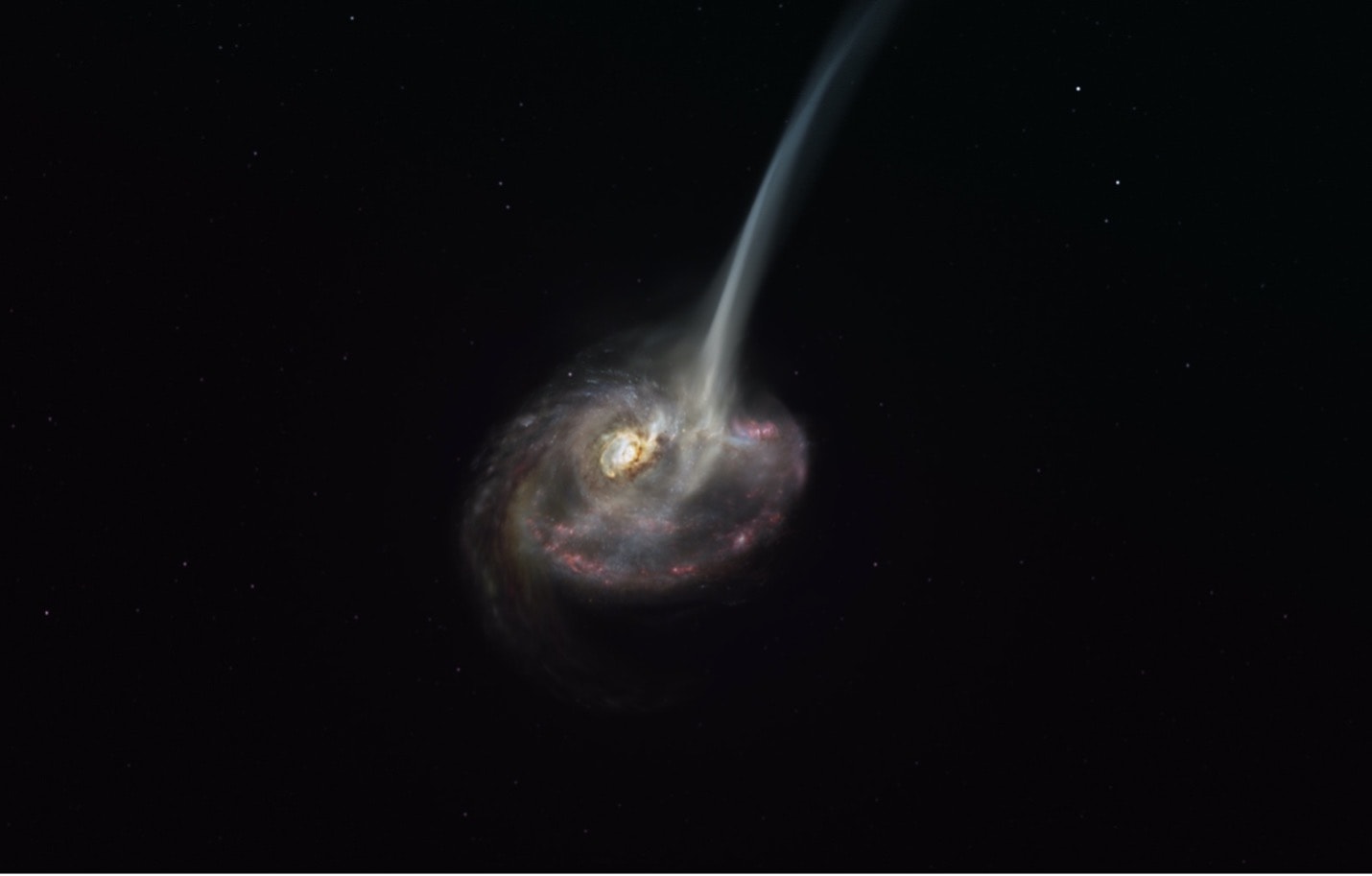 Watching the death of a distant galaxy