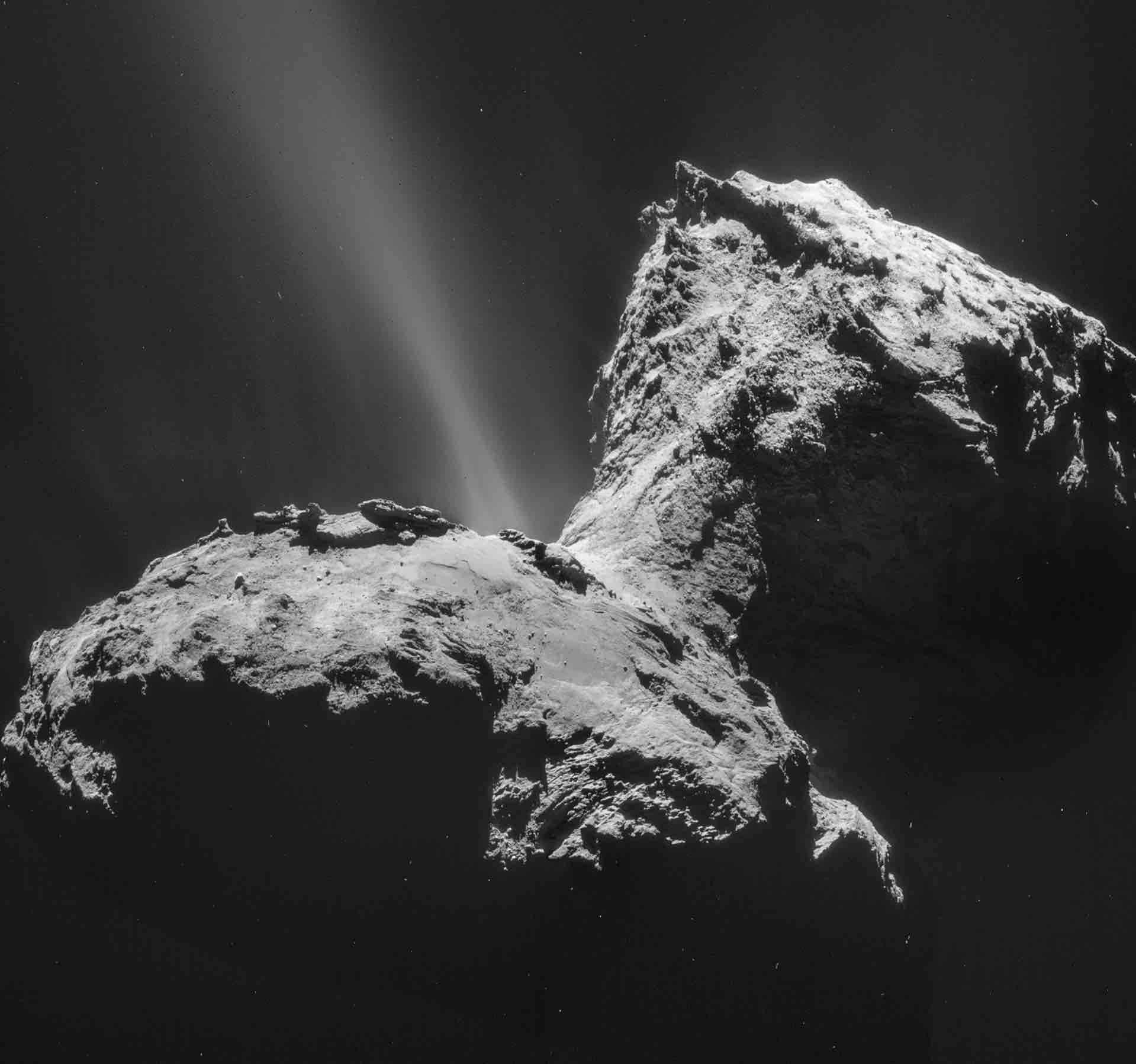 The surface of comet 67P/Churyumov-Gerasimenko photographed by the Rosetta spacecraft