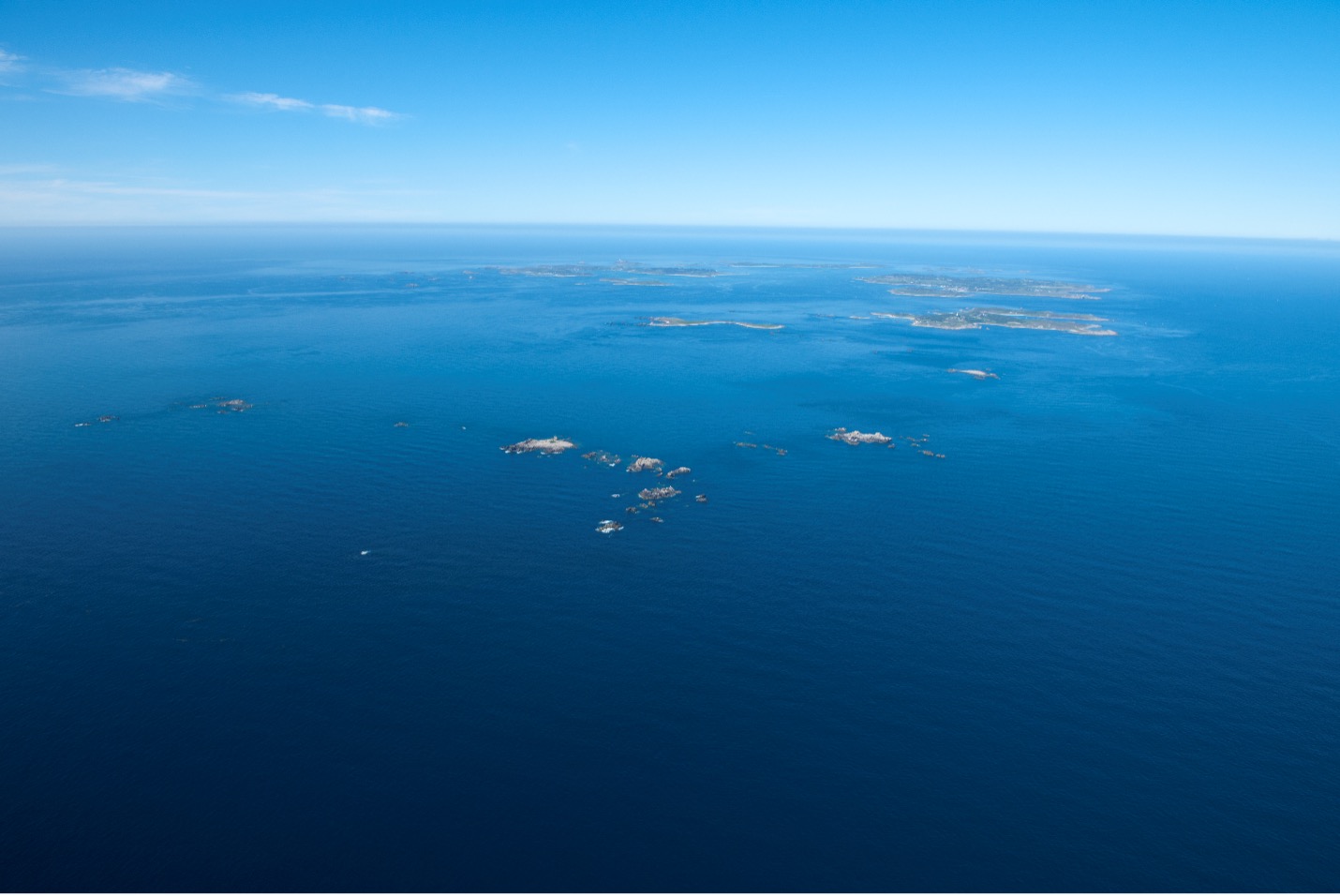 Today’s Isles of Scilly from the air: 12,000 years ago this archipelago was one large island