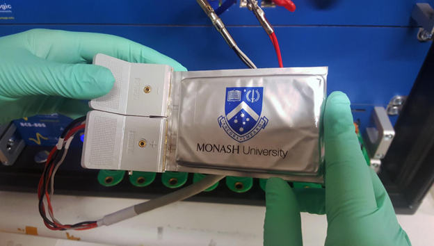 Monash University’s lithium-sulfur battery prototype